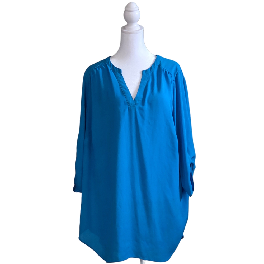 Chic Turquoise Women's Tunic Top